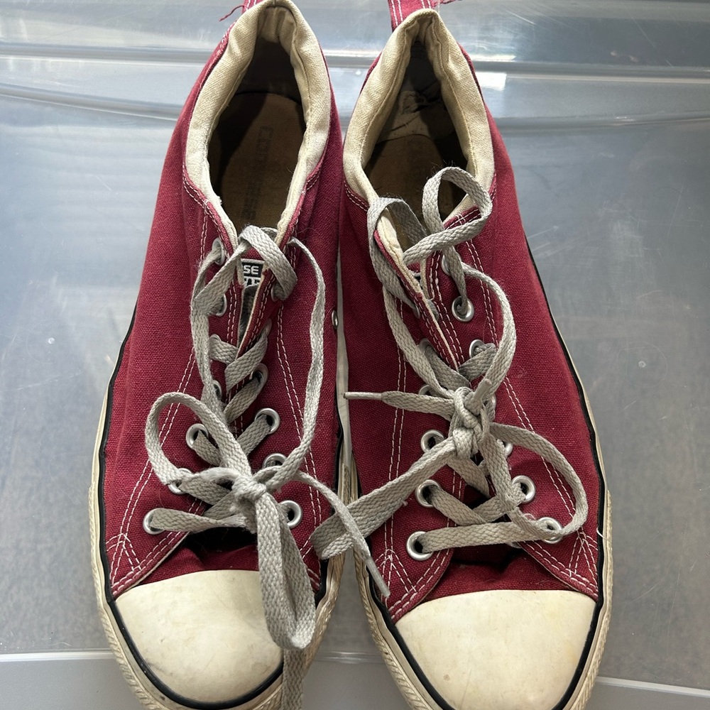 Converse Red High-Top Athletic Shoes